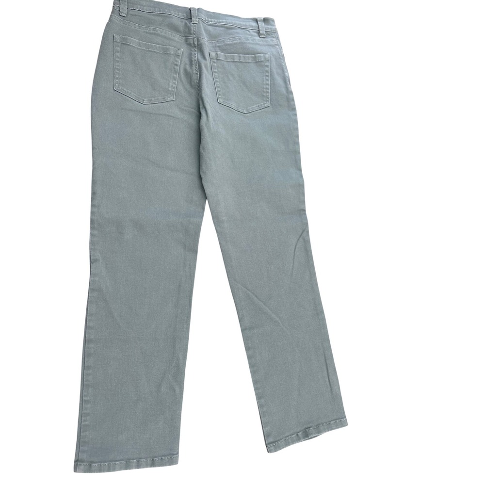 Gloria Vanderbilt Amanda High Rise Straight Leg Jeans Sage Green Size 6 Short - Picture 6 of 9